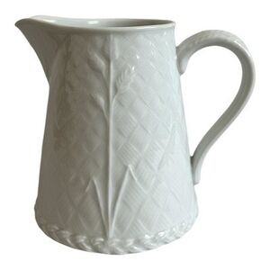 Royal Worcester Porcelain Basketweave Pitcher Mug White Vintage 1983 New